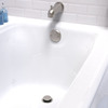 Keeney Mfg Foot Lok Stop Style Bath Drain, Brushed Nickel K630PVCDSBN